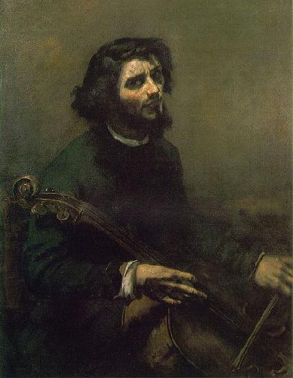 Gustave Courbet The Cellist oil painting picture